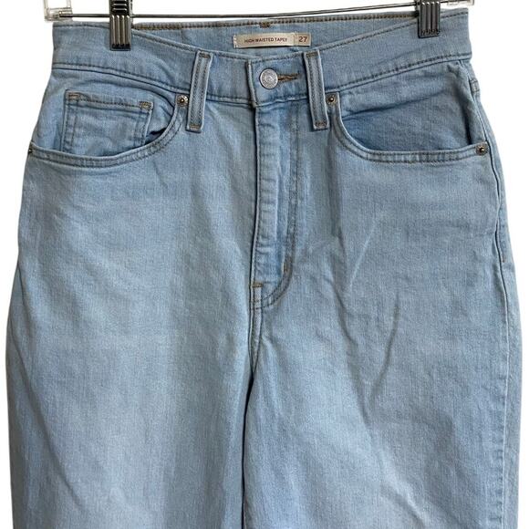 Levi's 724 High Waisted Taper Super Light Wash Jeans 27 X 28- Excellent - Picture 5 of 15